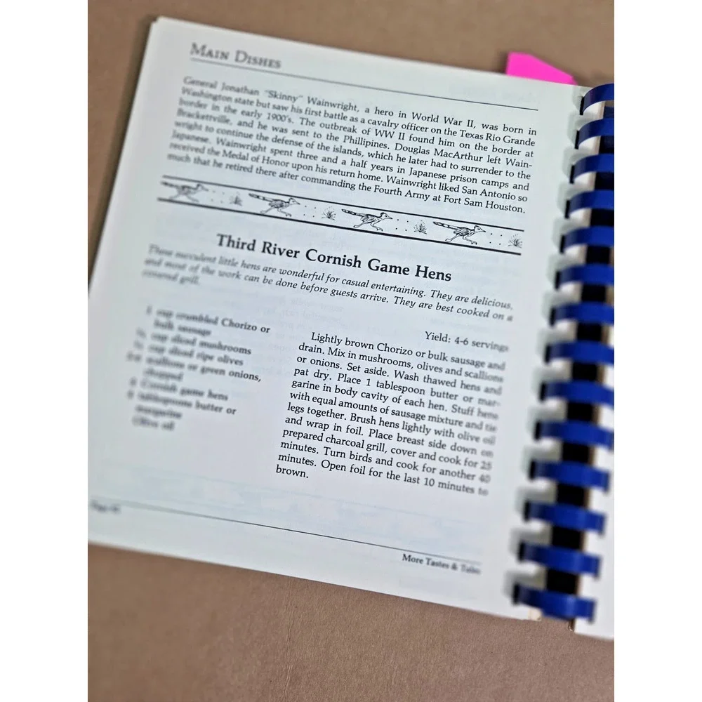 Vintage TX 1987 More Tastes & Tales from Texas With Love Cookbook by Peg Hein